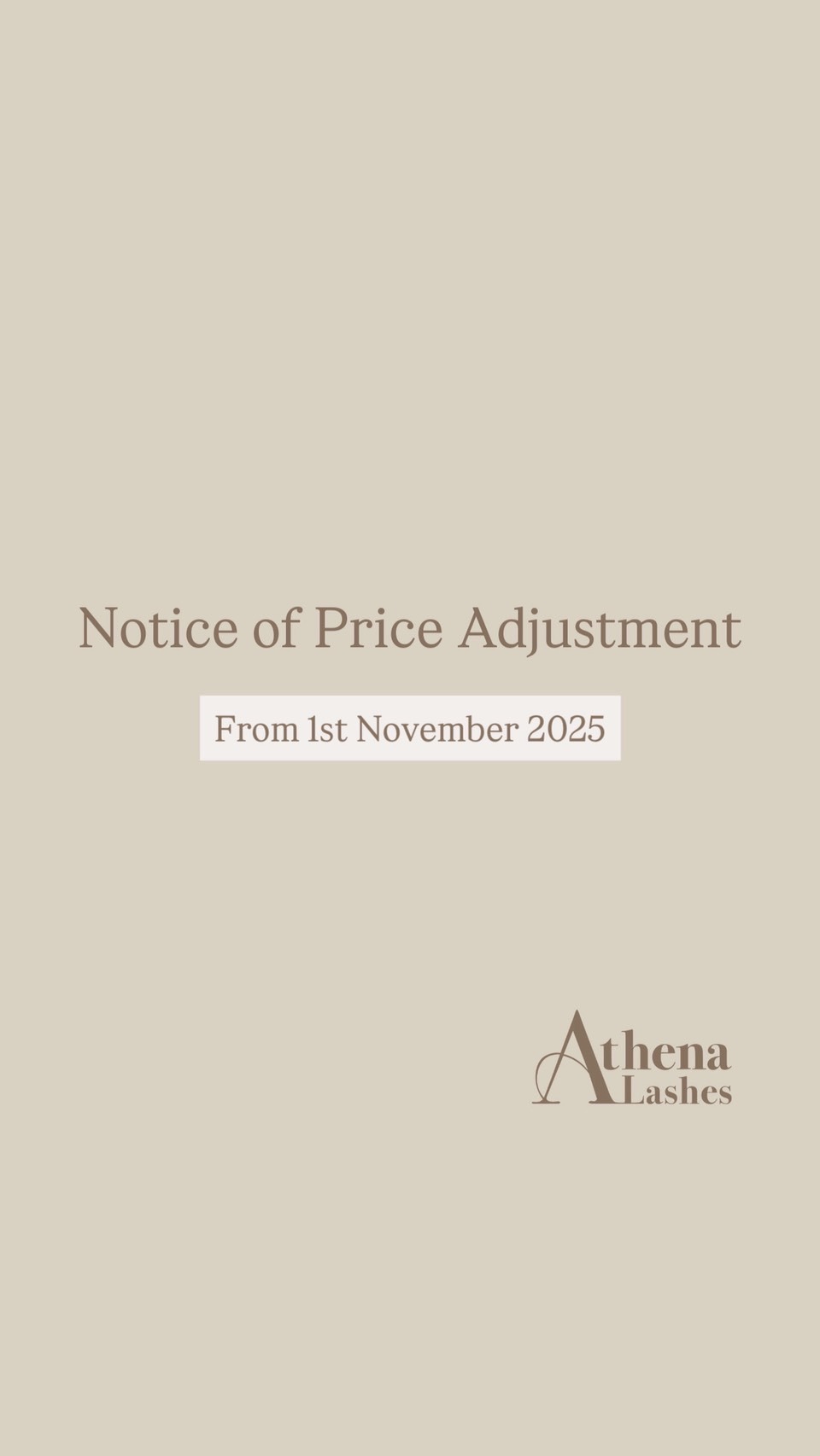 Notice of Price Adjustment